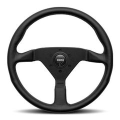BLITZ スムースレザーレッドステッチ/ブラックスポーク 350mm P076
