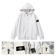 Stone Island  ストーンアイランド ジッパー付きパーカー ホワイト