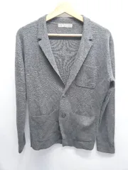 ◇ ⊇ nano universe ナノユニバース ウール100% 長袖 ニット カーディガン サイズS ダークグレー系 レディース E  【1507230009777】