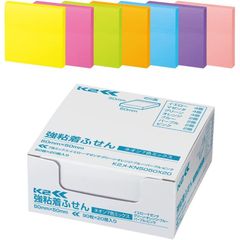 （まとめ買い）コクヨ 付箋 強粘着ふせん K2 50×50 20冊 ミニ正方形サイズ(ネオン7色ミックス) K2メ-KN5050X20 【×3セット】