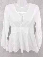 ◇ SLOBE IENA スローブイエナ 長袖 ブラウス カットソー サイズ ホワイト レディース 【中古】 【1002800925438】