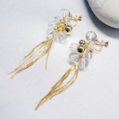 【amplis / アンプリス】crisp earrings -Gold-  /  イヤリング クリア ゴールド