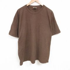 XL/古着 へインズ 半袖 ビンテージ Tシャツ 90s 無地 大きいサイズ コットン クルーネック こげ茶 ブラウン 25jun23 中古 メンズ