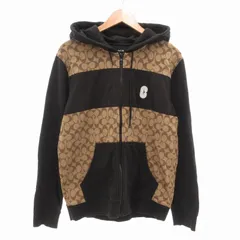 COACH★コーチ・メンズ シグネチャー総柄 ワッペン付パーカー(SM相当) COACH（パーカー）のフリマアイテム一覧