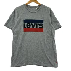 LEVI'S リーバイス クルーネック プリント半袖Ｔシャツ sizeL/グレー
