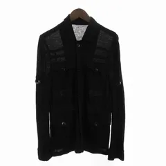 コムサメン COMME CA MEN ジャケット 長袖 ボタン ポケット バックル リネン混  黒 ブラック M トップスのサムネイル