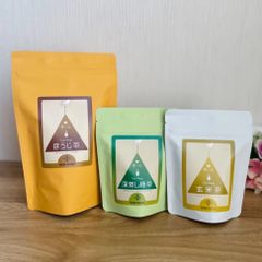 三角ティーバッグ ほうじ茶20個入、深蒸し緑茶10個入、玄米茶10個入 ３点セット