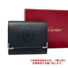 店頭併売商品※ ◇美品◇CARTIER【カルティエ】カボションライン マネークリップ付札入れ L3000646 レザー ブラック M503 - メルカリ