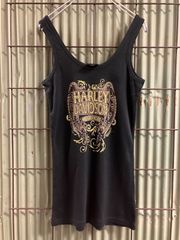 Old MOTOR HARLEY DAVIDSON Print Tops ハーレーダビッドソン　プリントタンクトップ　トップス　Tシャツ　Y2K