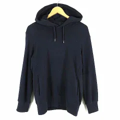 ユニクロ UNIQLO スウェット プル パーカー フーディ ラグランスリーブ 長袖 M 紺 ネイビー