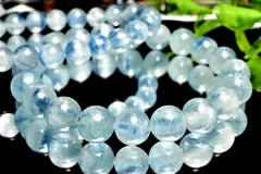淡く透ける天然水色 カイヤナイトシリカ　7.5mm　ブレスレット 1個売り パワーストーン 天然石 _BG5535-75