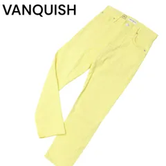 VANQUISH ヴァンキッシュ 通年 ストレッチ★ スキニー カラー パンツ Sz.28 メンズ 黄色のサムネイル