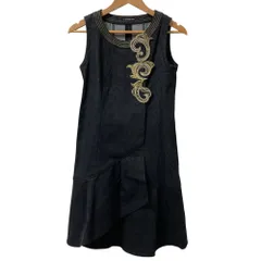 【極美品】VIVIENNE TAM ワンピース 光沢 ジャガード ドレス 0 niana ドレス V line ジャガードドレス 結婚式 パーティードレス