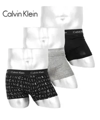 カルバンクライン ボクサーパンツ メンズ セット 3枚 前閉じ 下着 Calvin Klein ck ローライズ s m l xl ロゴプリントブラックセット 正規品 新品 男性 515689