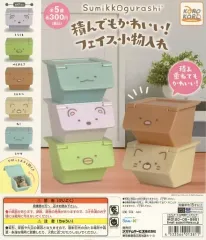 【中古】紙製品 ガチャ台紙 「すみっコぐらし 積んでもかわいい!フェイス小物入れ」