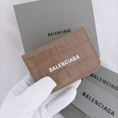【新品未使用】BALENCIAGA CASH MINI ウォレット 3つ折り財布 クロコ型押し