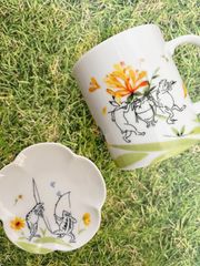 鳥獣戯画とほのぼの散歩＊マグカップ&豆皿set
