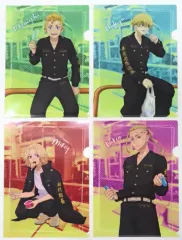 【中古】クリアファイル 武道＆千冬＆マイキー＆ドラケン A4クリアファイルセット(4枚組) アイス ver. 「TVアニメ 東京リベンジャーズ POP UP STORE in アニメイト」