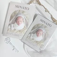 【印字・クリアケース付】母子手帳カバー┊︎お薬手帳カバー（フォトB）