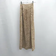 ◇ ⊂ mystic ミスティック 柄物 ロング タイト スカート サイズF グリーン レディース E  【1502060039611】