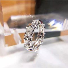 高品質】✨優雅スクエア✨モアサナイト ダイアモンド 指輪D1.00ct