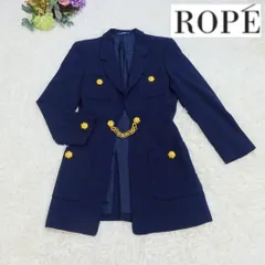 ROPE　ロペ　ジャケット　ネイビー　ロング丈ジャケット　金ボタン　チェーン