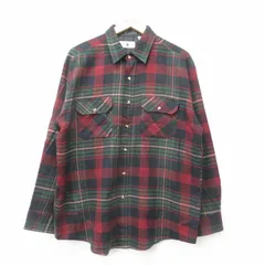 XL/古着 長袖 シャツ メンズ 90s 緑他 グリーン チェック 24oct16 中古 トップス