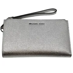 MICHAEL KORS マイケルコース アデル メタリックレザー スマートフォンウォレット 財布 ラウンドジップ レディース 美品