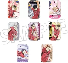 【中古】バッジ・ビンズ 全8種セット 「ハイキュー!! スクエア缶バッジコレクション 音駒高校」