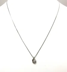 値下げ❗️PT850・PT900   コンビ ダイヤモンド 花型 ネックレス Ｄ0.02ct 40ｃm 1.6g  ペンダント ネックレス