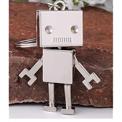 キーホルダー ロボット 愛くるしい 可愛い スタイル 亜鉛合金 シルバーカラー 0