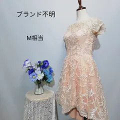 ブランド不明　極上美品　ドレス　ワンピース　パーティー　アシンメトリー　ピンク