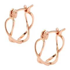 【ピンクゴールド×ピアス】[Cream dot. クリームドット公式] ピアス レディース  フープ 金属アレルギー ニッケルフリー キャッチレス インフィニティ クロス 交差 大人 