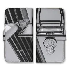 arrows Be F-04K  ケース 手帳型 アローズBeF-04K  スマホケース 携帯ケース バスケットボール スポーツ 球技 部活 ダンク かっこいい おしゃれ モノクロ写真 白黒写真 カラー03
