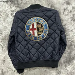 【大人気モデル☆バックデザイン】シュプリーム 刺繍ロゴ キルティングジャケット 希少カラー】シュプリーム☆ 両面刺繍ロゴ入りキルティング