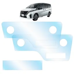 2枚+オマケ日産 セレナ(SERENA) C28型 エアコン操作パネル専用保護フィルム＆ インテリジェント ルームミラー 保護フィルム 保護シート 液晶フィルム　NISSAN