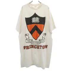 HERO 90s USA製 オールド 半袖 Tシャツ F 白 プリンストン大学 シングルステッチ メンズ 古着