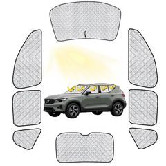 ボルボ XC40 車中泊 車用 サンシェード フルセット 仮眠 マルチサンシェード 遮光シェード 断熱 車窓日よけ 車中泊 シェード アウトドア 全窓対応 高密度 UVカット 盗難防止 冬 保温 取付簡単 6層構造 8PCS 0