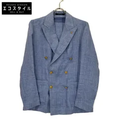TAGLIATORE タリアトーレ ブルー ダブル リネン ジャケット  