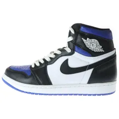 NIKE (ナイキ) AIR JORDAN 1 RETRO HIGH OG ROYAL TOE エア ジョーダン 1 レトロ ロイヤル トゥ ハイカットスニーカー ブルー/ブラック/ホワイト US9.5/27.5cm 555088-041