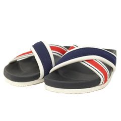 DOLCE＆GABBANA サンダル キッズ ラバー ネイビー レッド 表記サイズ26