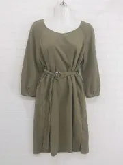 ◇ ◎ NATURAL BEAUTY BASIC 長袖 ミニ ワンピース サイズM モスグリーン系 レディース P  【中古】 【1209120006919】