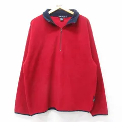 L/古着 ノーティカ 長袖 ブランド ハーフジップ フリース ジャケット メンズ 90s 赤他 レッド 25sep03 中古 アウター
