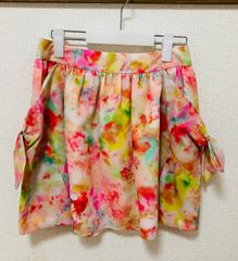 美品　Chesty チェスティ　フラワープリントフレアスカート
