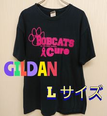 GILDAN　ギルダン　ネイビー　Ｔシャツ　L　プリーシュランクコットン100％　古着