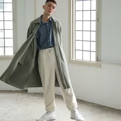 Nilway ニルウェイ　リラックスストレッチ　バルーンスリーブ　ステンカラーコートのサムネイル