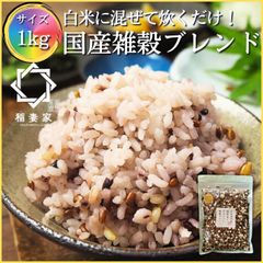 【白米に混ぜるだけ】 稲妻家 五穀米 1kg 雑穀 国産 雑穀米 混ぜるだけ パック 黒米 もち麦 赤米 押し麦 個包装 無添加 ダイエット 健康 カロリー おすすめ 人気 栄養 食べ物 無洗米 炊き方 ブレンド レシピ