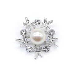 パールブローチ フォーマル 結婚式 卒業 入学 七五三 お宮参り ガラスパール アクセ ブライダル 古稀 プレゼント 母の日 入園卒園 おしゃれ ビジネス 胸につける コサージュ ブロージュ (1粒ブローチ) [1粒ブローチ]