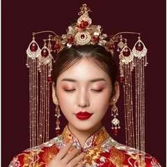 かんざし チャイナ風 中華 かんざしとピアス ヘッドドレス レディース 唐装漢服ヘアアクセサリー 花 ヘアアクセ ヘアアレンジ 髪飾り 大人 