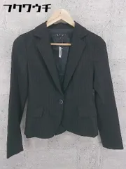 ◇ INDIVI インディヴィ ストライプ テーラード ジャケット サイズ36 ブラック レディース 【中古】 【1002802340000】